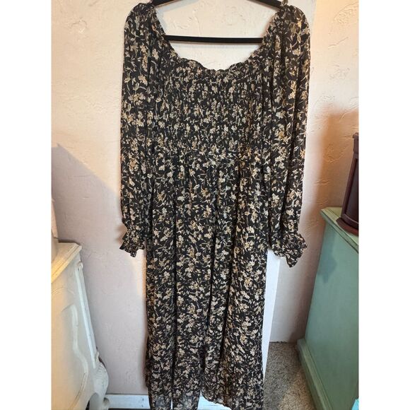 &Merci Black Floral Maxi Dress Large - Picture 5 of 8